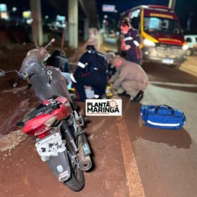 Motociclista fica inconsciente após bater contra tubo de concreto em Sarandi Foto 1 Fotos de Motociclista fica inconsciente após bater contra tubo de concreto em Sarandi