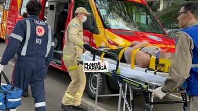 Fotos de Mulher de 60 anos fica ferida ao ser atropelada por moto em Maringá