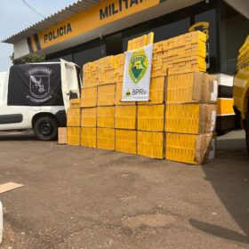 Fotos de PRE de Maringá apreende carga milionária de celulares contrabandeados na PR-082