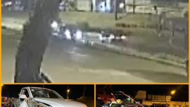 Fotos de Vídeo mostra motorista com suspeita de embriaguez na contramão e batendo de frente com caminhonete em Maringá