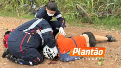 Fotos de Ciclista de 51 anos sofre acidente grave em Maringá