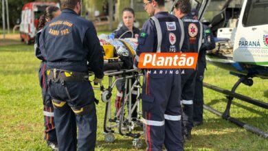 Fotos de Menino de 13 anos é socorrido de helicóptero após ser atropelado em Maringá