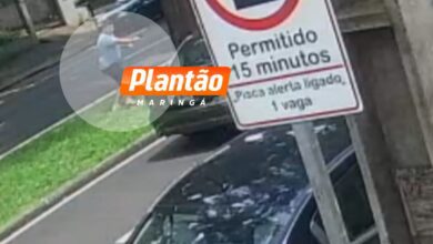 Fotos de Câmera registra homem sendo baleado enquanto dirigia em Maringá