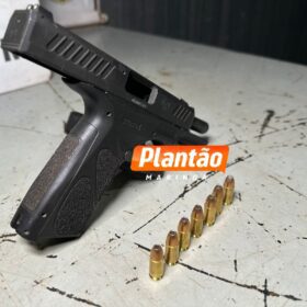 Fotos de Homem é preso após disparar arma de fogo em frente à equipe da Rotam em Maringá