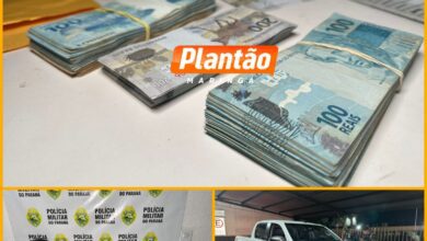 Fotos de Polícia Militar recupera caminhonete furtada e encontra R$ 50 mil escondidos no veículo em Maringá
