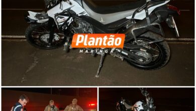 Fotos de Casal fica ferido em acidente de moto na Avenida Colombo, em Maringá