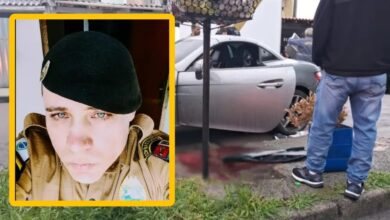 Fotos de Ex-policial militar é executado com mais de 100 tiros no Paraná; mulher ficou ferida