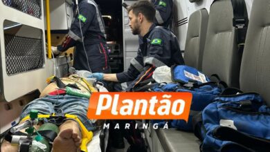 Fotos de Idoso é socorrido em estado grave após acidente de trânsito em Maringá
