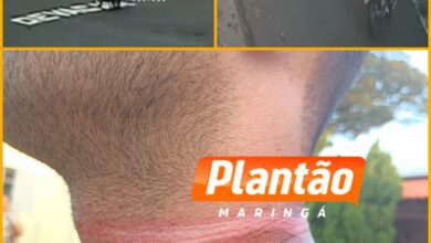 Fotos de Motociclista fica ferido após acidente com fios soltos em Maringá