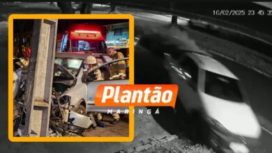 Fotos de Câmera registra acidente com motorista suspeito de estar embriagado em Maringá