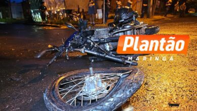 Fotos de Colisão entre ônibus e motocicleta deixa motociclista ferido em Maringá