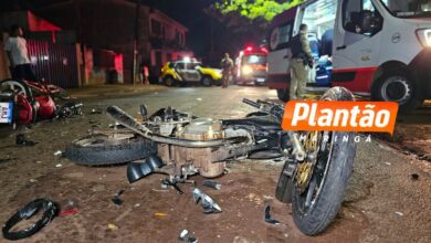 Fotos de Colisão frontal entre motos deixa dois feridos em Sarandi