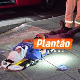 Fotos de Homem suspeito de roubar celular de mulher é brutalmente espancado em Maringá
