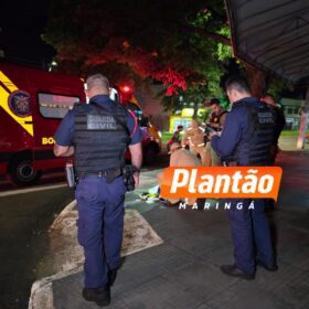 Fotos de Homem suspeito de roubar celular de mulher é brutalmente espancado em Maringá