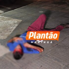 Fotos de Homem suspeito de roubar celular de mulher é brutalmente espancado em Maringá