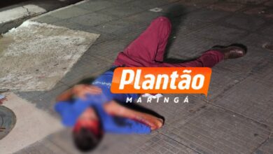 Fotos de Homem suspeito de roubar celular de mulher é brutalmente espancado em Maringá