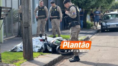 Fotos de Motociclista é executado com mais de 15 tiros em Maringá