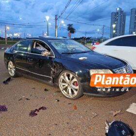Fotos de Motociclista sofre ferimentos graves em acidente na Avenida Carlos Borges, em Maringá
