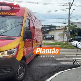Fotos de Motorista avança sinal vermelho e colide com motociclista em Maringá