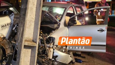 Fotos de Motorista suspeito de estar embriagado fica gravemente ferido após acidente em Maringá