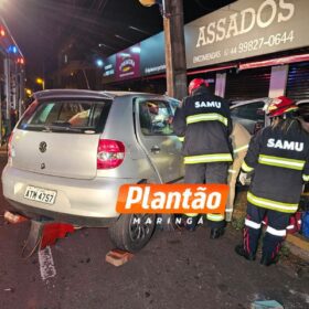 Fotos de Motorista suspeito de estar embriagado fica gravemente ferido após acidente em Maringá