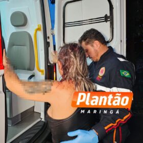 Fotos de Mulher é agredida a coronhadas pelo ex e socorrida com suspeita de traumatismo craniano em Maringá