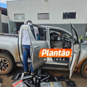 PRF apreende em Maringá Hilux com mais de uma tonelada e meia de maconha - Veja o momento da perseguição Foto 2 Fotos de PRF apreende em Maringá Hilux com mais de uma tonelada e meia de maconha - Veja o momento da perseguição