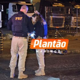 Fotos de Garupa morre e piloto fica em estado grave após moto bater em meio-fio e alambrado em Maringá 