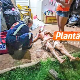 Fotos de Homem é baleado em frente de casa e socorrido em estado gravíssimo em Maringá