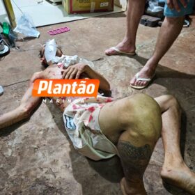 Fotos de Homem é baleado em frente de casa e socorrido em estado gravíssimo em Maringá
