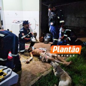 Fotos de Homem é baleado em frente de casa e socorrido em estado gravíssimo em Maringá