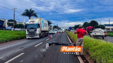 Fotos de Homem morre atropelado por carreta na BR-376, em Sarandi