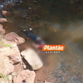 Fotos de IML de Maringá é acionado para remover corpo de homem encontrado no córrego Ribeirão Pinguim