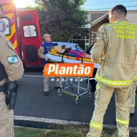 Fotos de Menino de 10 anos é atropelado por moto ao cruzar avenida em Maringá - câmera registrou acidente