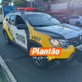 Fotos de Menino de 10 anos é atropelado por moto ao cruzar avenida em Maringá - câmera registrou acidente