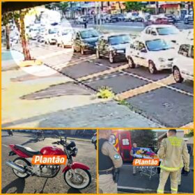 Fotos de Menino de 10 anos é atropelado por moto ao cruzar avenida em Maringá - câmera registrou acidente