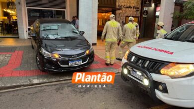 Fotos de Morador de rua dorme na frente de portão de condomínio e é atropelado em Maringá