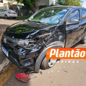 Fotos de Motociclista sofre ferimentos graves após carro avança preferencial em Maringá