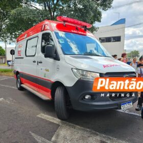 Motociclista sofre grave acidente no Conjunto Requião, em Maringá Foto 2 Fotos de Motociclista sofre grave acidente no Conjunto Requião, em Maringá