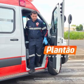 Motociclista sofre grave acidente no Conjunto Requião, em Maringá Foto 3 Fotos de Motociclista sofre grave acidente no Conjunto Requião, em Maringá