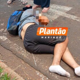 Motociclista sofre grave acidente no Conjunto Requião, em Maringá Foto 4 Fotos de Motociclista sofre grave acidente no Conjunto Requião, em Maringá