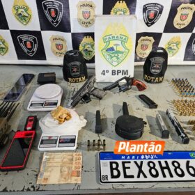 Fotos de Rotam apreende arsenal, drogas e equipamentos usados ​​em furtos de Hilux em Maringá