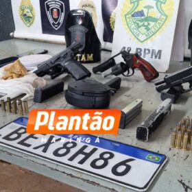 Fotos de Rotam apreende arsenal, drogas e equipamentos usados ​​em furtos de Hilux em Maringá