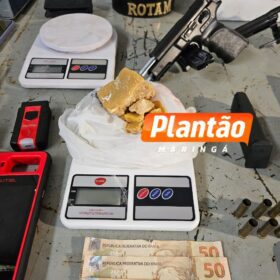 Fotos de Rotam apreende arsenal, drogas e equipamentos usados ​​em furtos de Hilux em Maringá