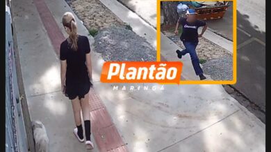 Fotos de Vídeo mostra criminoso assaltando moça na Zona 7, em Maringá