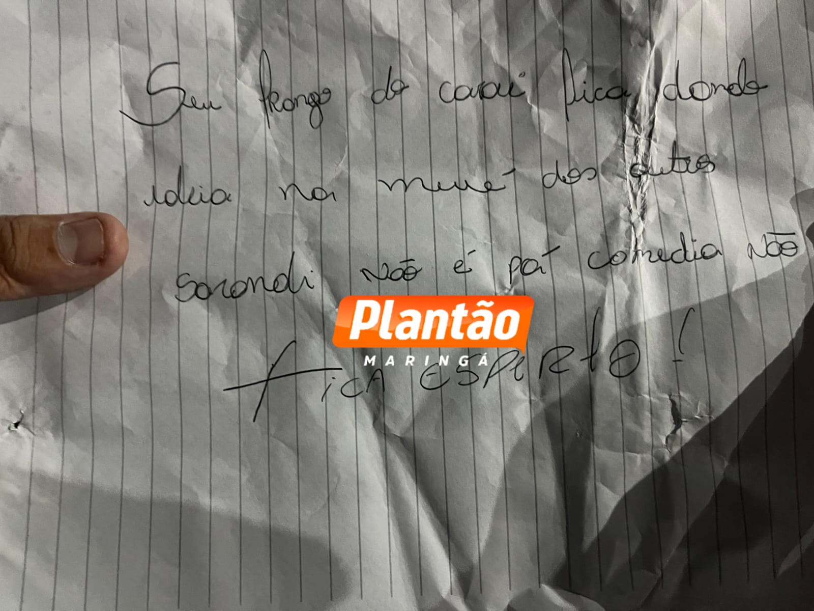 Fotos de Homem recebe cabeça de porco e bilhete com ameaças em Sarandi