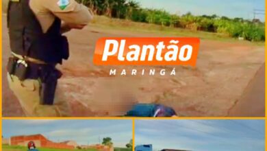 Fotos de Adolescente empina moto, foge da PM e sofre queda durante perseguição em Maringá; vídeo mostra a perseguição
