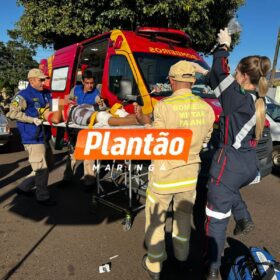 Fotos de Adolescente fica ferido após bater mobilete contra carro em Maringá