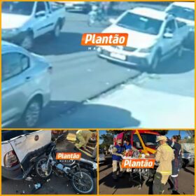 Fotos de Adolescente fica ferido após bater mobilete contra carro em Maringá