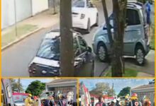 Fotos de Casal fica preso às ferragens após colisão em Maringá, o acidente foi registrado por uma câmera de segurança